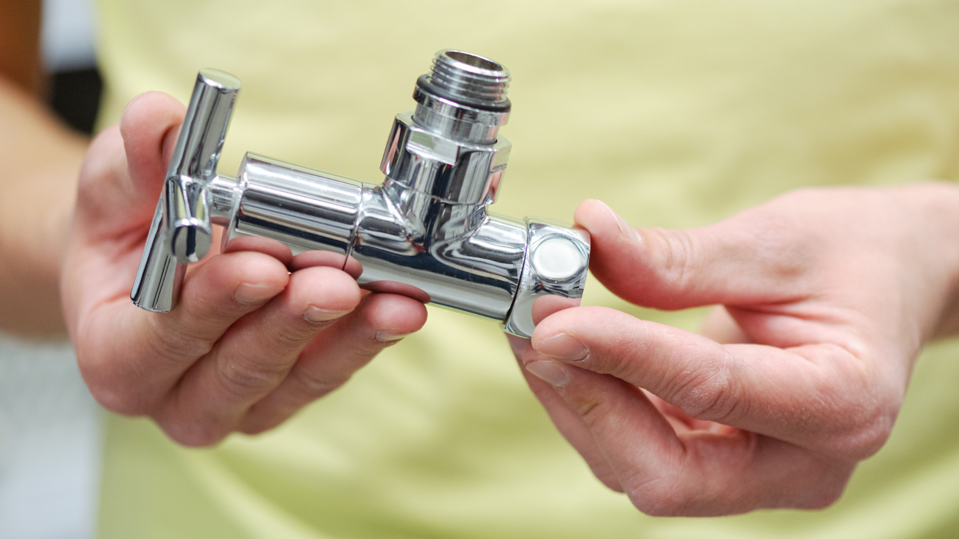 Water Valve Repair — professional plumber at work