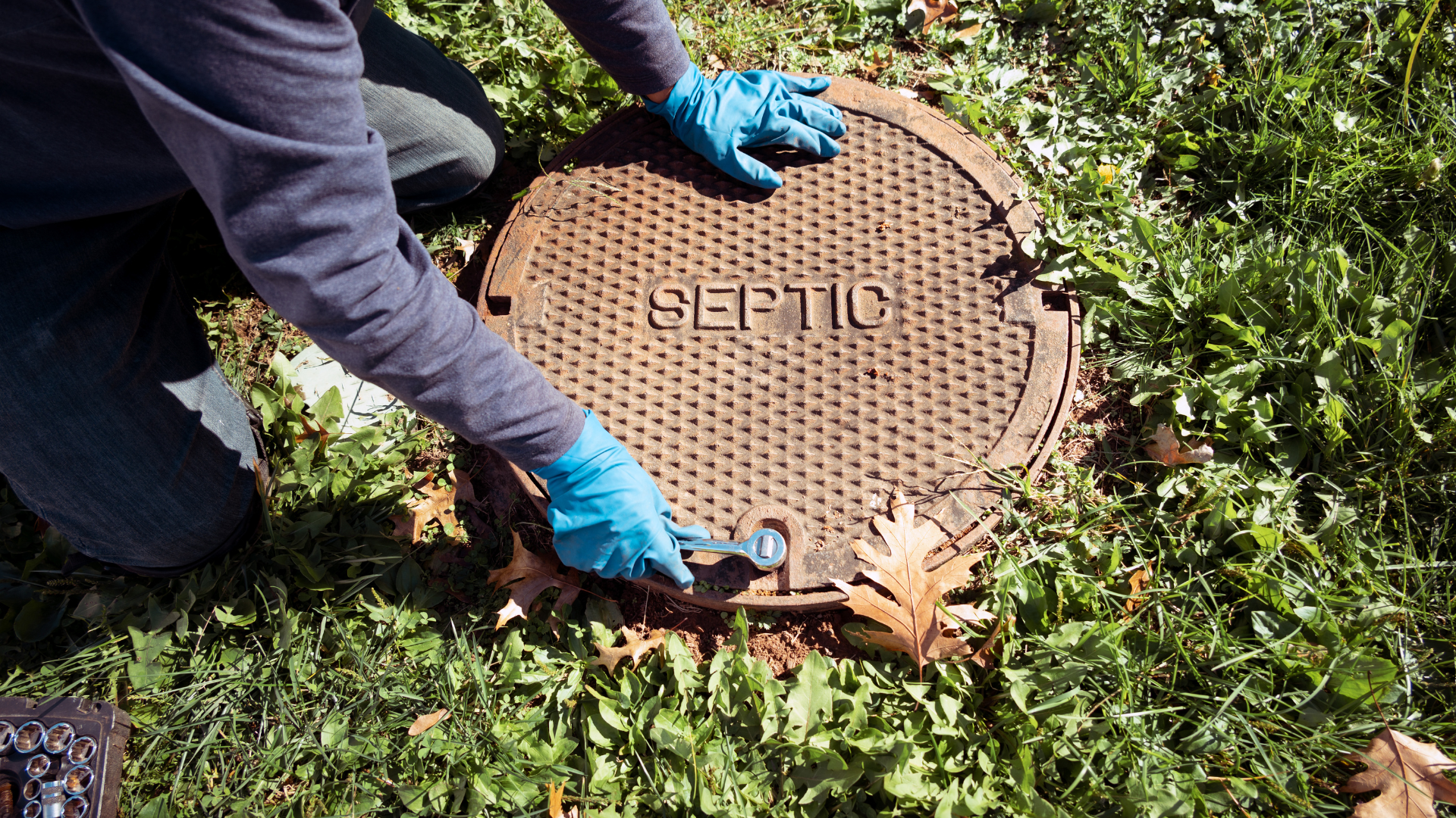Septic System Repair — professional plumber at work