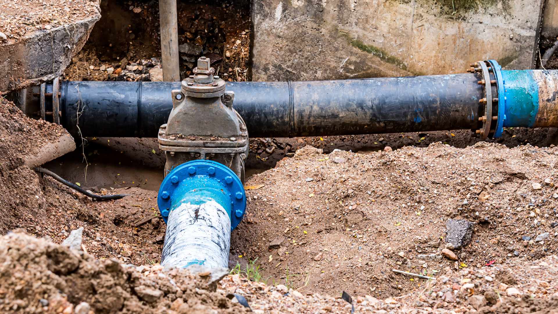 Sewer Line Repair — professional plumber at work