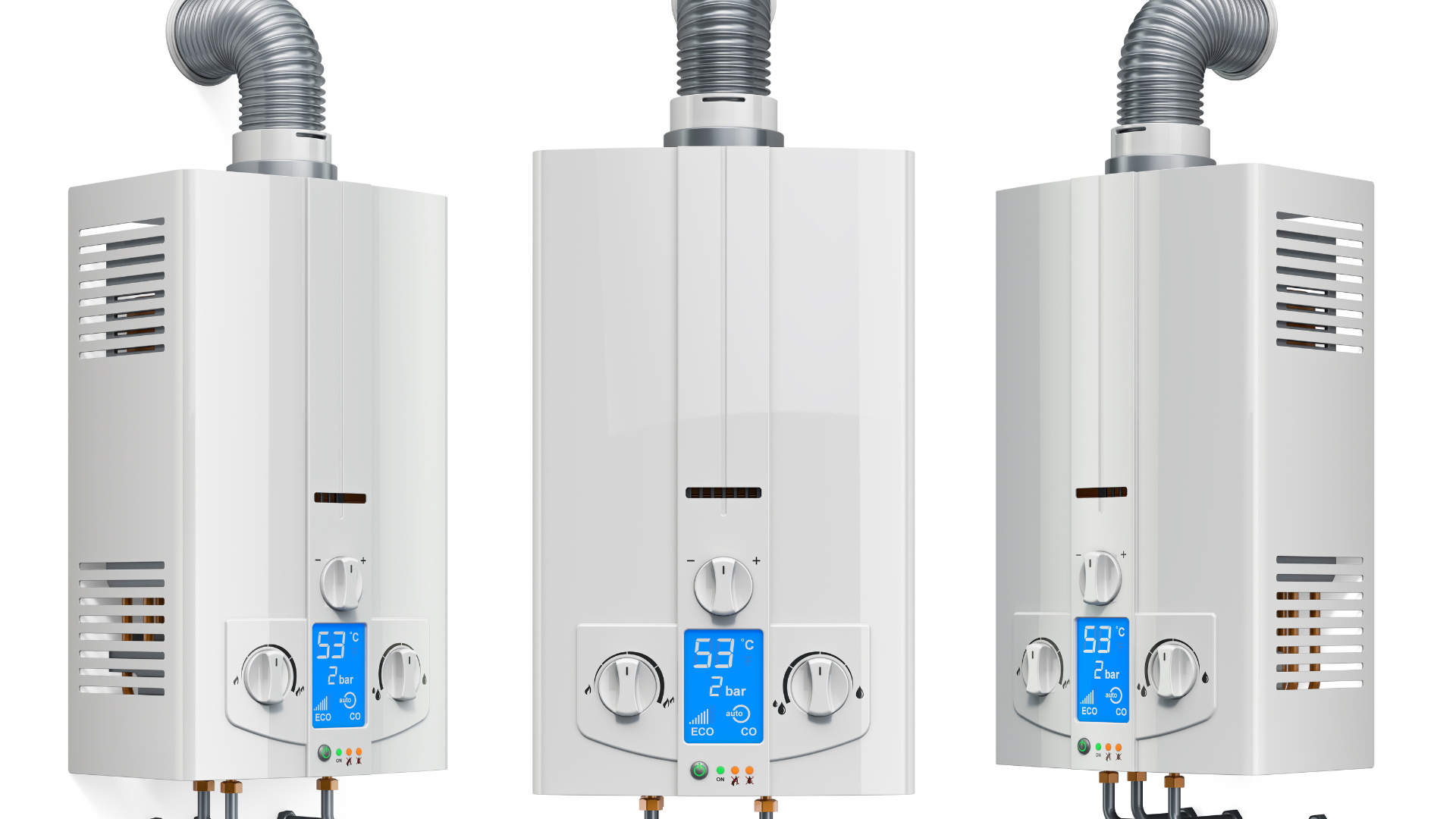 Electric vs. Gas Water Heater — professional plumber at work