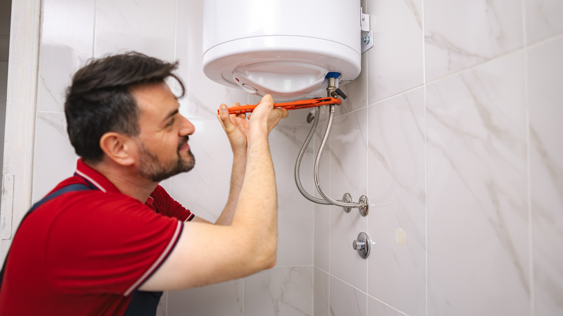 Water Heater Repair — professional plumber at work